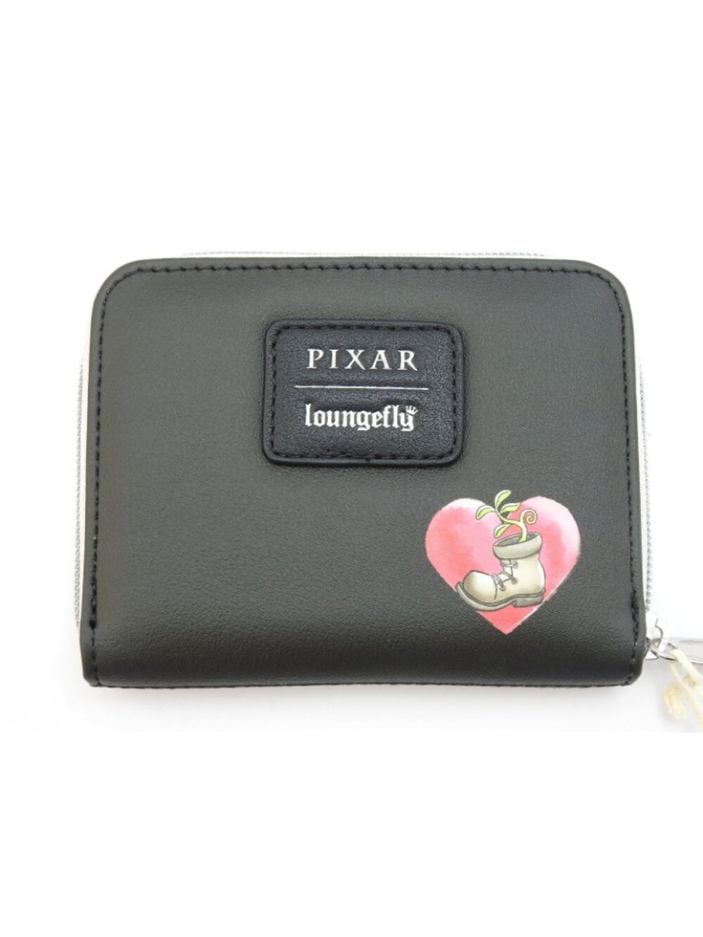 Loungefly Disney Pixar WALL E Eve Plant Zip Around Wallet NWT 5"x4" Gray Black - Picture 4 of 5
